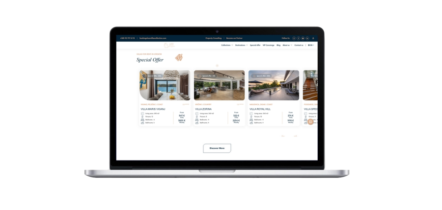 Luxe Villas Collection Booking web sustav